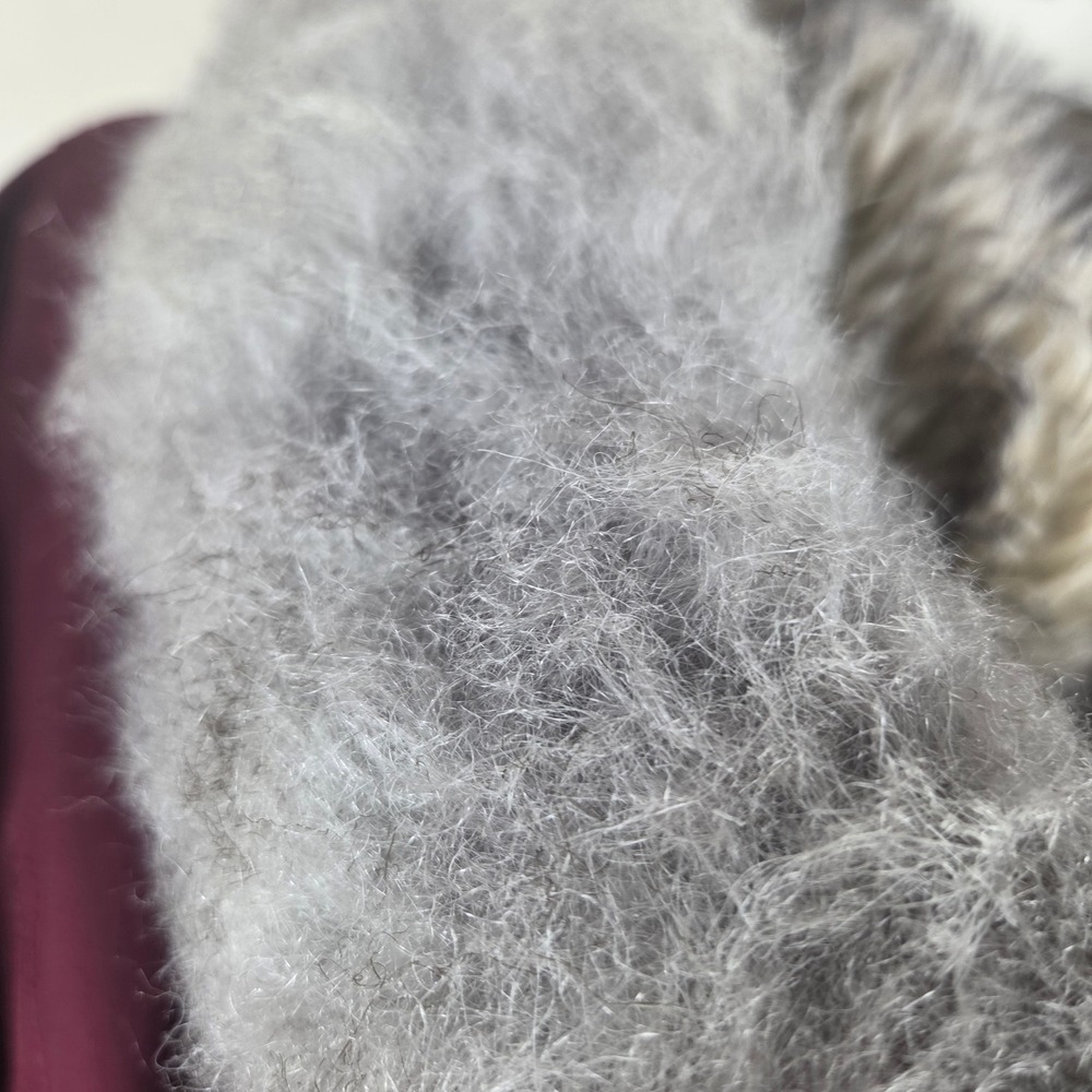 Hollister Parka Jacket Womens M Burgundy Faux Fur Hood Heritage Stretch Utility - Picture 14 of 16
